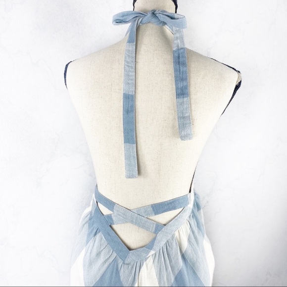 [Tularosa] Halter Gingham Pom Pom Dress - Picture 12 of 16